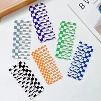 Yucat Custom Logo 2,5mm Dicke Kariertes Muster Haar kämme Bürste Frauen Anti statisches Rechteck Acetat Kamm für Haare