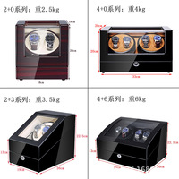 Custom Logo Luxe Multi Rood Hout Houten Opbergverpakking Automatische Roterende Collectie Horloge Winder Box