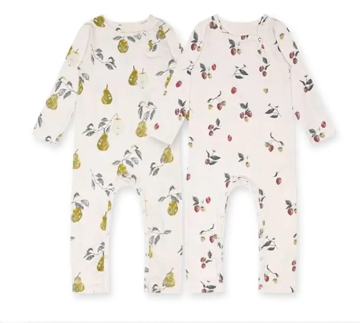 Baby kleidung einteiliger Overall Herbst Baumwolle Neugeborenen Stram pler vier Jahreszeiten lang ärmel ige Pyjama Bottom Kleidung