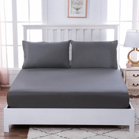 Ensemble de draps de lit en microfibre de pongé brossé 100% polyester, 4 pièces, pour hôtel