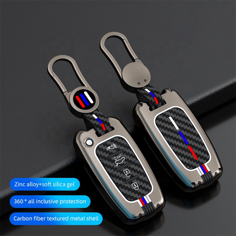 carbon fiber key cover kia sportage keychain Zinc Alloy Silicone Car Key Case Cover for Kia Sportage K5 K2
