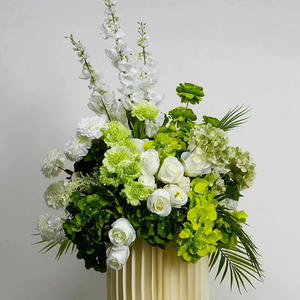 Fleurs de mariage, hydrangea vert artificiel de 70 cm, boule de fleurs pour décoration de mariage, décoration suspendue pour scène avec support <span class=keywords><strong>en</strong></span> métal robuste - Product Image 5