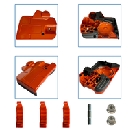 Kit complet de couvercles de frein et d'embrayage pour tronçonneuse Husqvarna 445 450, comprenant les couvercles latéraux avec vis et écrous, pièces de rechange