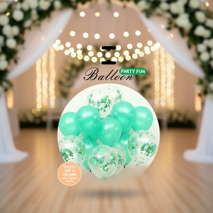 Lot de ballons en latex ronds de 12 pouces, couleur fuchsia, avec confettis, pour la décoration de mariage, d'anniversaire ou de fête - Product Image 4