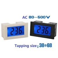 Voltmeter daya AC, pengukur tegangan Digital layar warna deteksi tegangan D85-120 dengan tampilan Lcd