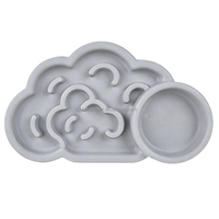 HomyPawz Accessoires pour animaux de compagnie – Bol à lécher en silicone en forme de nuage de grande taille avec ventouse pour l'enrichissement des chiens et des chats, distributeur d'eau et de nourriture à absorption lente