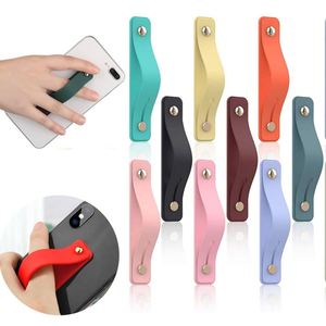 Support de téléphone universel en silicone couleur bonbon avec béquille, poignée et dragonne pour téléphone portable - Product Image 1