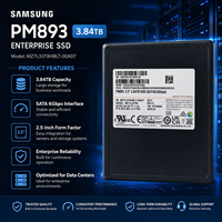 Untuk Samsung PM893 MZ7L33T8HBLT-00A07 3.84TB Enterprise SATA SSD, 2.5" 7mm SATA 6Gb/s TLC Server Solid State Drive