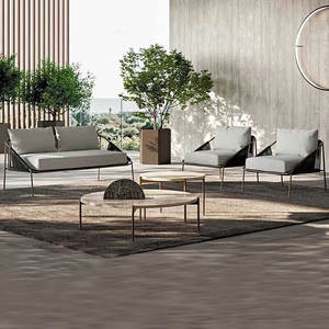 Salida de fábrica moderno aluminio ratán Muebles de <span class=keywords><strong>Jardín</strong></span> sofá largo tejido cuerda al aire libre Patio sofá - Product Image 3