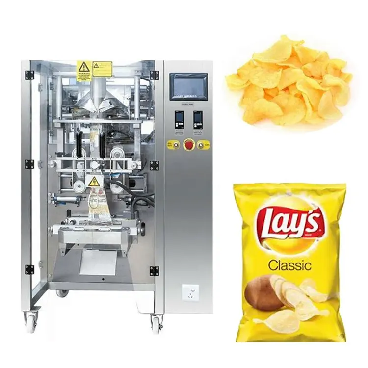 Multi-fungsi berat makanan vertikal kemasan makanan ringan keripik kentang mesin kemasan