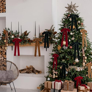 Noeud en velours torsadé, directement de l'usine, pour la décoration de sapin de Noël, couronne, emballage cadeau fait main - Product Image 2