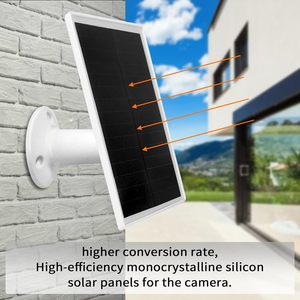 Cargador Solar Impermeable de Silicio Monocristalino PERC de Alta Eficiencia de 6W 5V, Puerto Micro USB-C, Soporte Ajustable de 360° para Cámara - Product Image 3