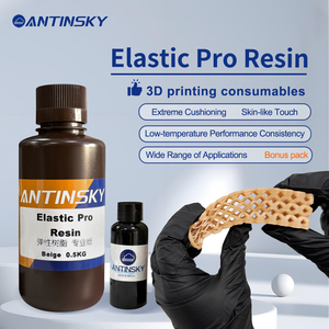 Résine élastique Pro Antinsky FBA pour imprimante 3D DLP LCD 405nm 0,5kg, résine photopolymère à haute flexibilité et haute résilience - Product Image 2