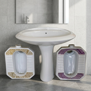 White Porcelain Capri Pedestal Wash Basin Vistaar Granite Square Mall Villa 5 Year Warranty for Bathroom India Factory Design - Product Image 1