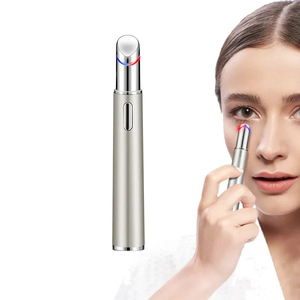 Soin anti-âge pour les yeux, massage chaud, élimination des cernes, masseur électrique pour les yeux, rouge et bleu, anti-rides, massage des yeux - Product Image 1