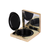 A073 Offre Spéciale – Étui de Poudre Luxe Doré Scintillant avec Diamants pour Maquillage Couleur Nude – Prix Exceptionnel
