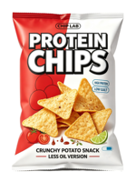 Chips protéinés véganes soufflées à l'air, sans huile, assaisonnées, faibles en gras, à base de protéines de riz et de pois, saveur caramel