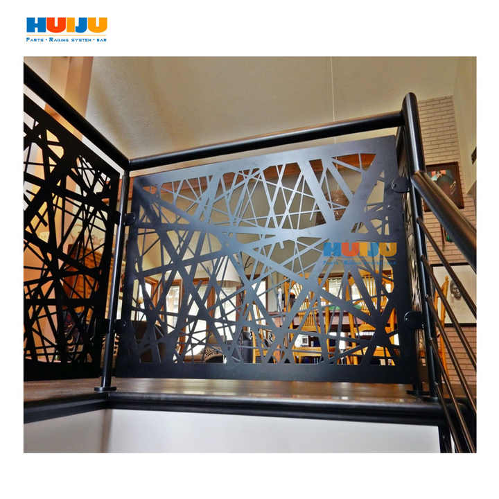 HJ Laser Cut Aluminum Railing High End Balcony Deck Indoor Aluminium ...