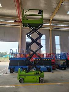 Электрические гидравлические ножничные подъемники SJY0.5-4 малого размера с самоходным приводом, рабочая платформа 2100x800 мм, высота подъема 4м, 6м, 8м, 10м, 12м, 14м - Product Image 6