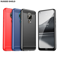 Funda de teléfono móvil de fibra de carbono a prueba de golpes, suave, TPU, para nokia 3,4