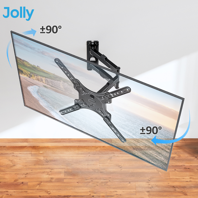 26-60 Inch TV Wall Mount Swivel and Tilt Full Motion TV Mount with Single Stud Perfect Center Design