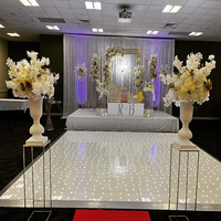 Piste de danse LED étoilée pour allées de mariage, fournitures de fête et décorations de mariage