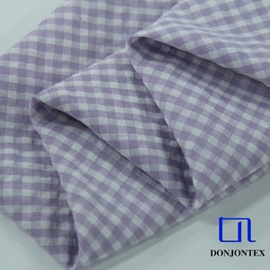 Fil teint Jersey vérifier tissu Plaids tissé Polyester coton tissu Textile pour femmes robe ou draps de lit - Product Image 6