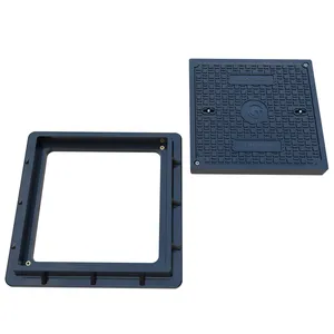GRP Composite 450 Mm Square Cover EN124 D400 FRP Manhole Cover Manufacturer