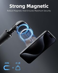 Vente en gros de trépied Selfie Stick 59 "avec télécommande et adaptateur en métal, compatible avec <span class=keywords><strong>iPhone</strong></span> MagSafe et tous les téléphones Android - Product Image 3