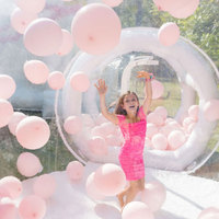 Tente de bulle gonflable transparente pour fête de mariage, 13x13 pieds, décoration de ballon commerciale à faire soi-même, maison de bulle personnalisée, igloo, dôme extérieur pour enfants