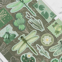Feuille d'autocollants en vinyle transparent PET imperméable personnalisée coréenne - Motif dessin animé