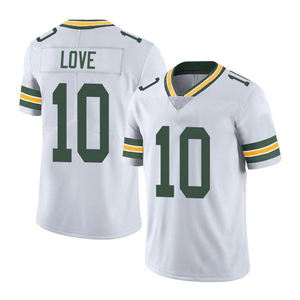Jersey Sepak Bola Kota Hijau Jahitan Pria, Promo Spesial 2026 # 10 untuk Cinta # 12 Aaron Rodgers # 8 Josh Jacobs Bernapas - Product Image 5