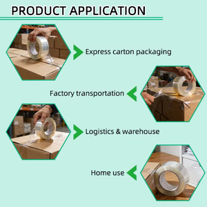 उच्च गुणवत्ता वाले कस्टम आकार <span class=keywords><strong>3</strong></span> इंच स्पष्ट पारदर्शी चिपकने वाला पैकेजिंग टेप ऐक्रेलिक दबाव संवेदनशील क्राफ्ट पेपर कस्टम प्रिंटिंग - Product Image 6