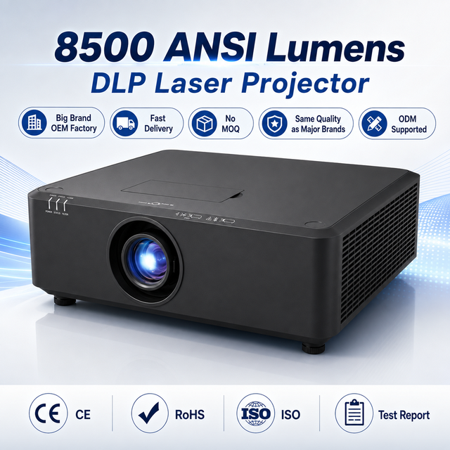 8500 ANSI Lumens WUXGA DLP Laser Projector for Conference Room and Education
