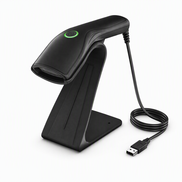 1D Laser Barcode Scanner USB2.0 Wired Handheld Scanner Laptop/Linux Compatible Supermarket POS Retail Cashier Fast Accurate