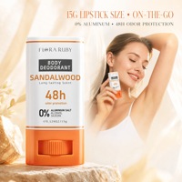 Déodorant corporel en stick sans aluminium, parfumé, format mini rouge à lèvres, contrôle des odeurs, format voyage, vente en gros, OEM, 48H