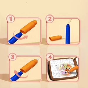 <span class=keywords><strong>Livre</strong></span> de peinture à l'eau Montessori, thèmes éducatifs, livres sensoriels, bloc de coloriage, apprentissage précoce, activité préscolaire - Product Image 5