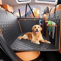 Tapis de siège de voiture pour animaux de compagnie en similicuir amélioré, extra-large, imperméable et résistant à la saleté, et coussin de voyage pour chien pour la banquette arrière de la voiture