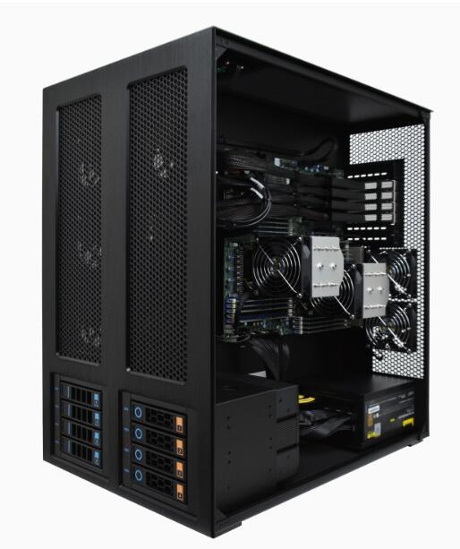 PCTEKCO Tower Workstation Desktop PC EPYC 7542 Tower GPU Server, Deep Learning Deepseek Simulation Computing Workstation