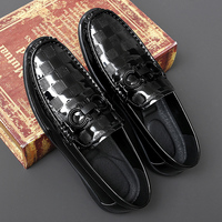 Chaussures décontractées pour hommes en cuir véritable, style rétro, polyvalentes, à lacets, plateforme, avec amorti en maille respirante, tendance mode