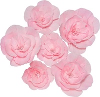 Papier crépon fait main fleurs murales artificielles 3D ornement de noël du nouvel an pour les décorations de mariage de vacances arbre de noël