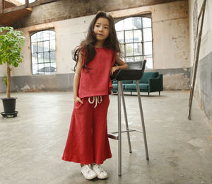 Veste de sport et pantalon large pour filles, ensemble deux pièces pour filles, vêtements pour enfants, acheter directement auprès du fabricant chinois - Product Image 3