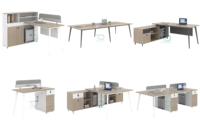 Nouveau Design en bois bureau ordinateur employé confortable pour le travail à domicile entreprise personnel taille 2 4 6 8 personne poste de travail travail
