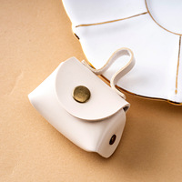 Élégant mini porte-monnaie en cuir PU avec porte-clés, chic petit portefeuille pour monnaie, pendentif sac, étanche, support de billets, décoration