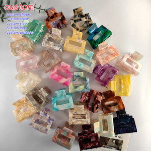 กิ๊บติดผมอะซิเตทลายหินอ่อนสีมุกขนาด 5 ซม. รุ่น IT110-5 ปรับแต่งสีโลโก้ได้ สำหรับผู้หญิงและเด็กผู้หญิง - Product Image 2