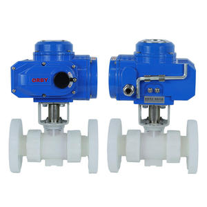 Válvula de Bola Motorizada AC con Brida DIN ANSI para Productos Químicos, Alcohol, Sales, Álcalis, Modelo 05, PVDF - Product Image 5