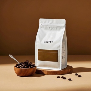 Bolsas de aluminio personalizadas con sellado térmico, de ocho lados, impresas con motivos florales, de fondo plano, para envasado de café, té y alimentos secos. - Product Image 4