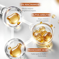 Sérum Visage Éclaircissant OEM Vitamine C 5% Niacinamide Arbutine Essence Illuminatrice Atténue les Taches Brunes Hydratant Sérum Visage Marque Privée