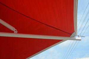 מודרני חיצוני פרגולה חופה של גוון פלדה מסגרת מתיחה מבנה נוף קרום בד גוון לגנים קמפינג - Product Image 5