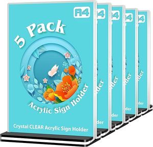 Excefore hai mặt hiển thị khán đài Acrylic Đăng Poster đơn Chủ Cửa hàng khách sạn khuyến mãi ảnh tài liệu nhựa PMMA - Product Image 1